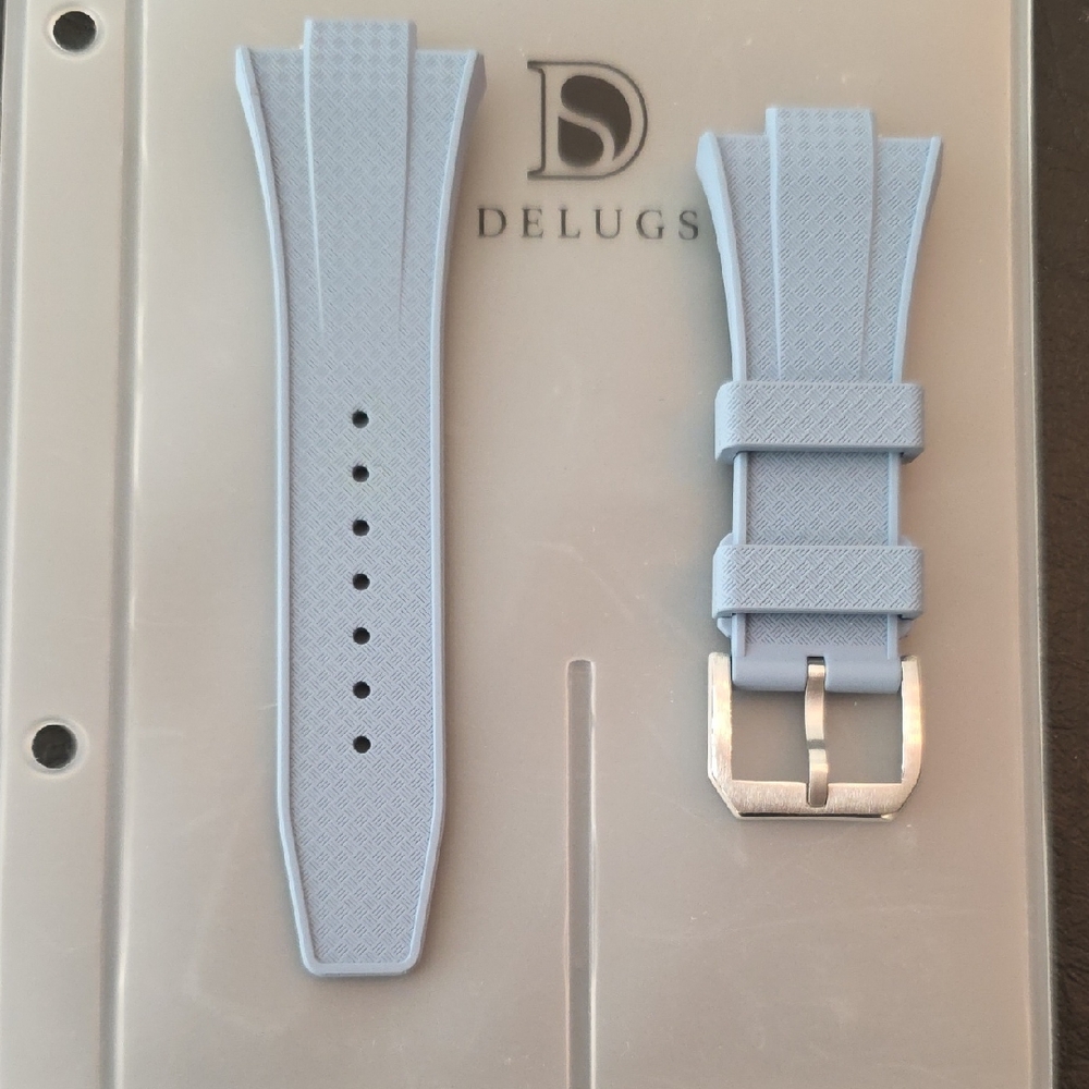 Blue Rubber Watch Strap